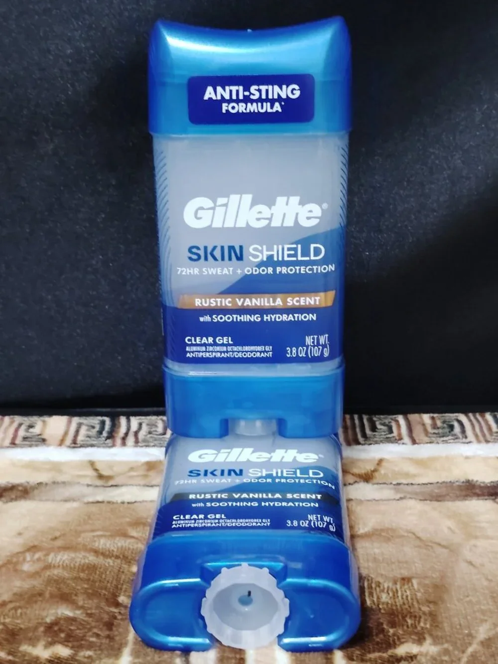 Gillette Skin Shield Men's Clear Gel Antiperspirant & Deodorant - Rustic Vanilla